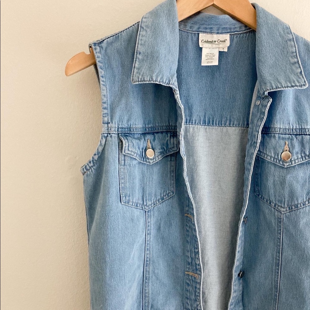 Coldwater Creek Denim vest size small